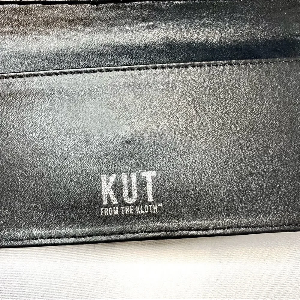 Kut from the Kloth black and white striped wallet